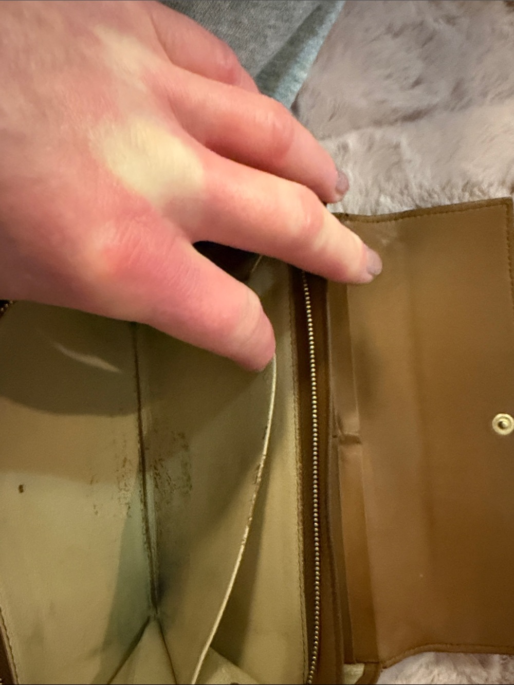Bottega Veneta Brown Intrecciato Fold-Over Clutch wallet - Picture 8 of 9